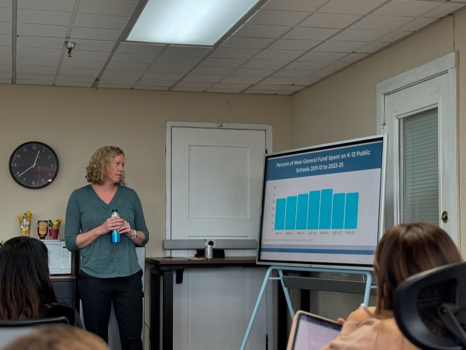 Melissa giving a presentation
